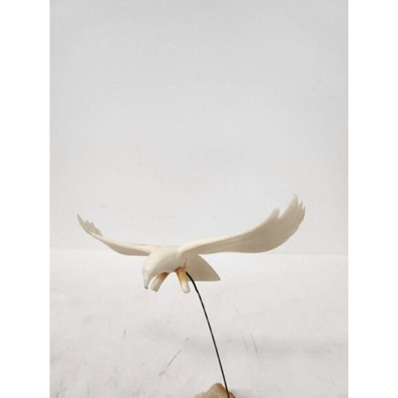 VTG 1974 Marvin Wernick Flying Seagulls In Flight Kinetic Sculpture Quartz Base - Picture 2 of 10